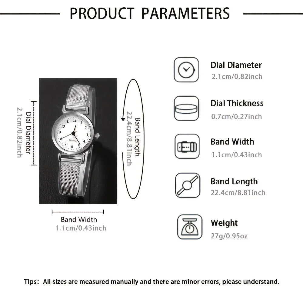 Ensemble Montre Femme Tendance avec Bracelet – Montre à Quartz au Design Élégant