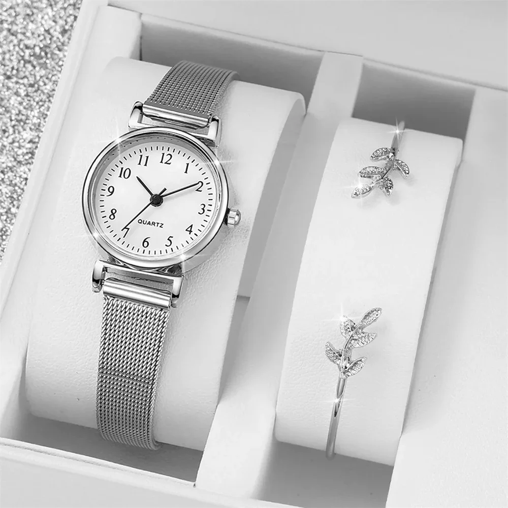 Ensemble Montre Femme Tendance avec Bracelet – Montre à Quartz au Design Élégant