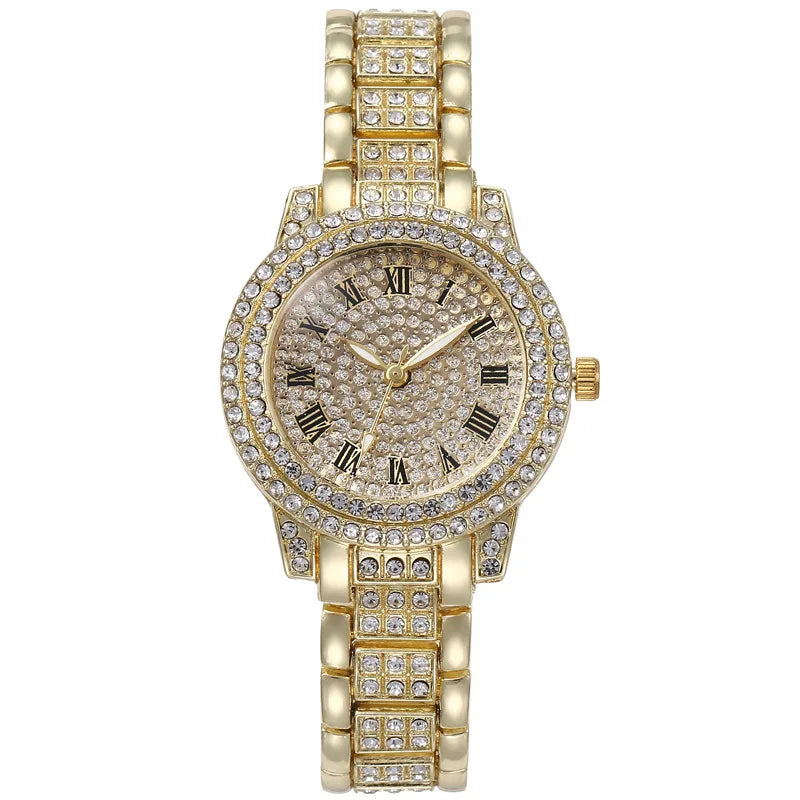 Montre Femme de Luxe Ornée de Cristaux – Élégance et Raffinement au Quotidien
