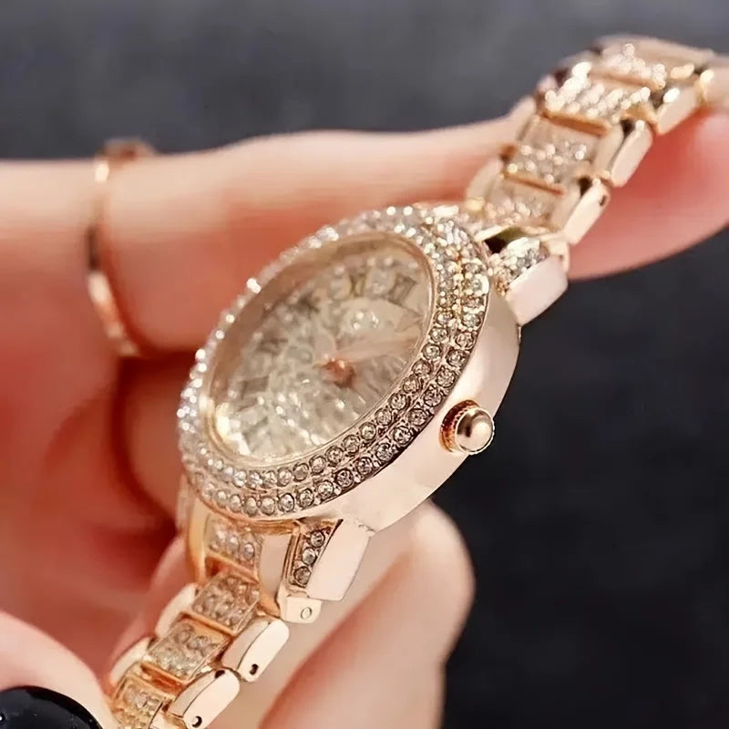 Montre Femme de Luxe Ornée de Cristaux – Élégance et Raffinement au Quotidien