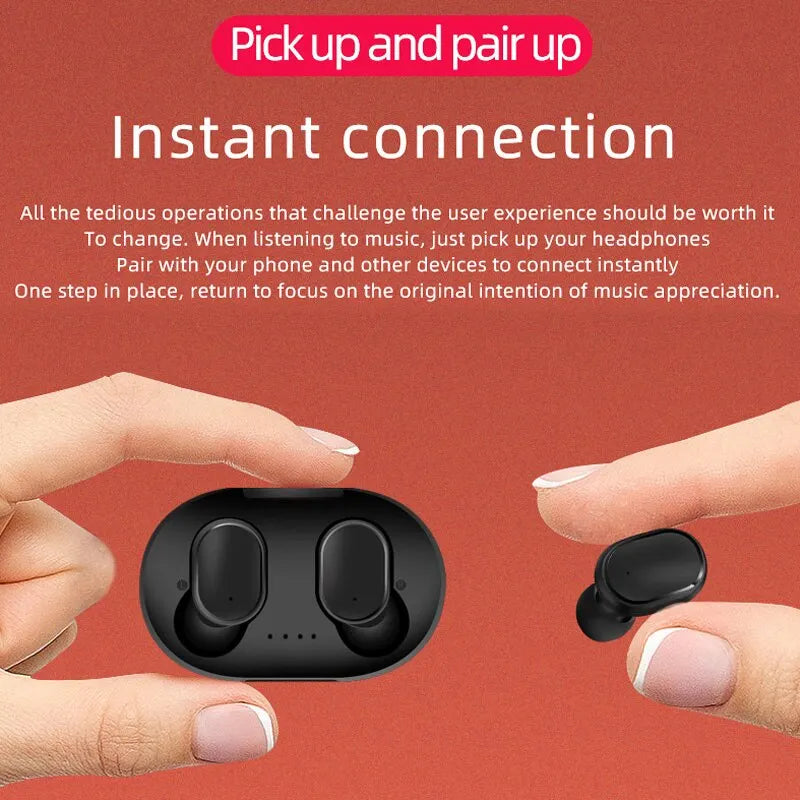 Écouteurs Bluetooth TWS Sans Fil – Son HiFi Stéréo, Réduction de Bruit, avec Micro – Compatible Huawei, iPhone, Xiaomi