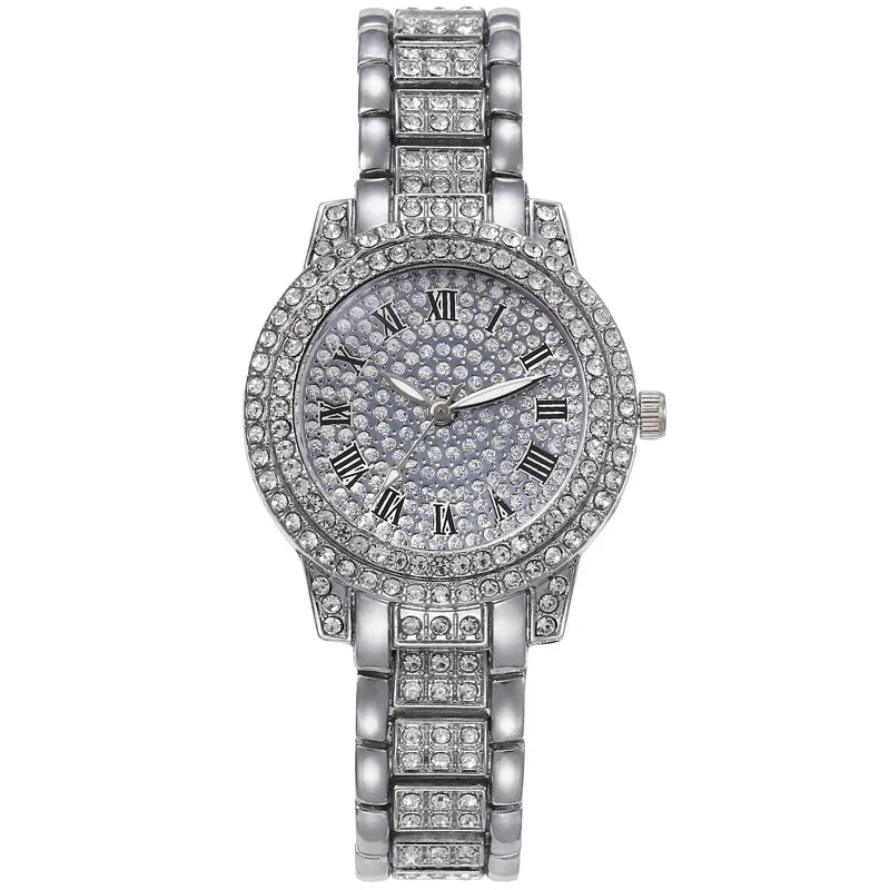 Montre Femme de Luxe Ornée de Cristaux – Élégance et Raffinement au Quotidien