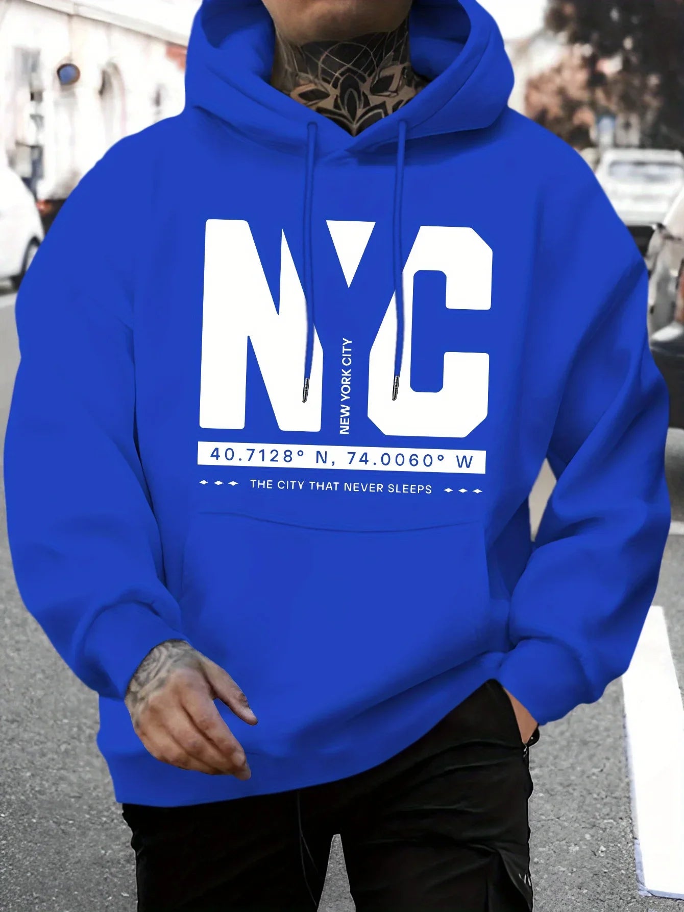 Sweat-shirt à capuche à manches longues pour hommes, mode décontractée, ample et confortable, avec lettres imprimées, pull chaud