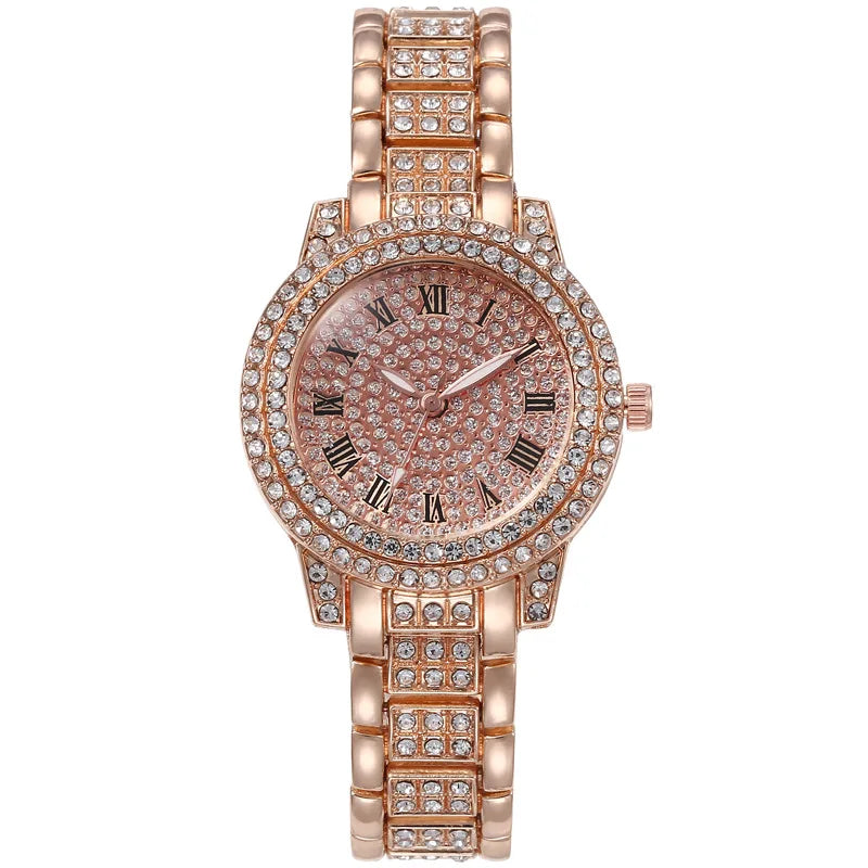 Montre Femme de Luxe Ornée de Cristaux – Élégance et Raffinement au Quotidien