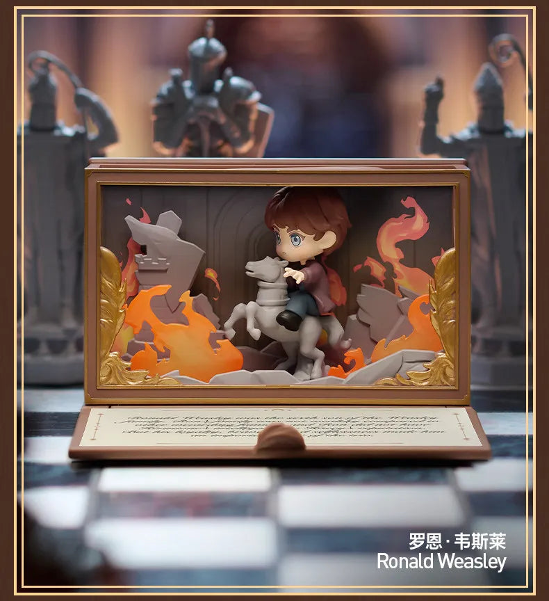 Genuine Pop Mart Harry Potter Hogwarts Biographical Series Blind Box Scene Figure Cute Toys Desktop Ornament Mystery Box As Gift