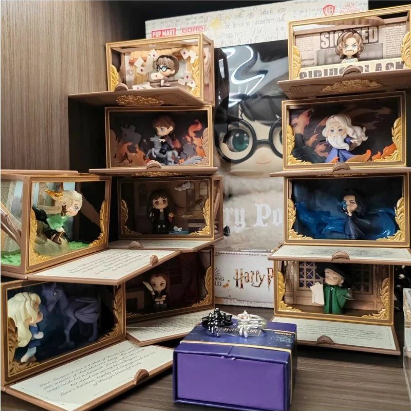 Genuine Pop Mart Harry Potter Hogwarts Biographical Series Blind Box Scene Figure Cute Toys Desktop Ornament Mystery Box As Gift